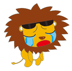 Gif animé lion lunettes